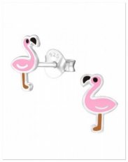 0007 oorbellen flamingo
